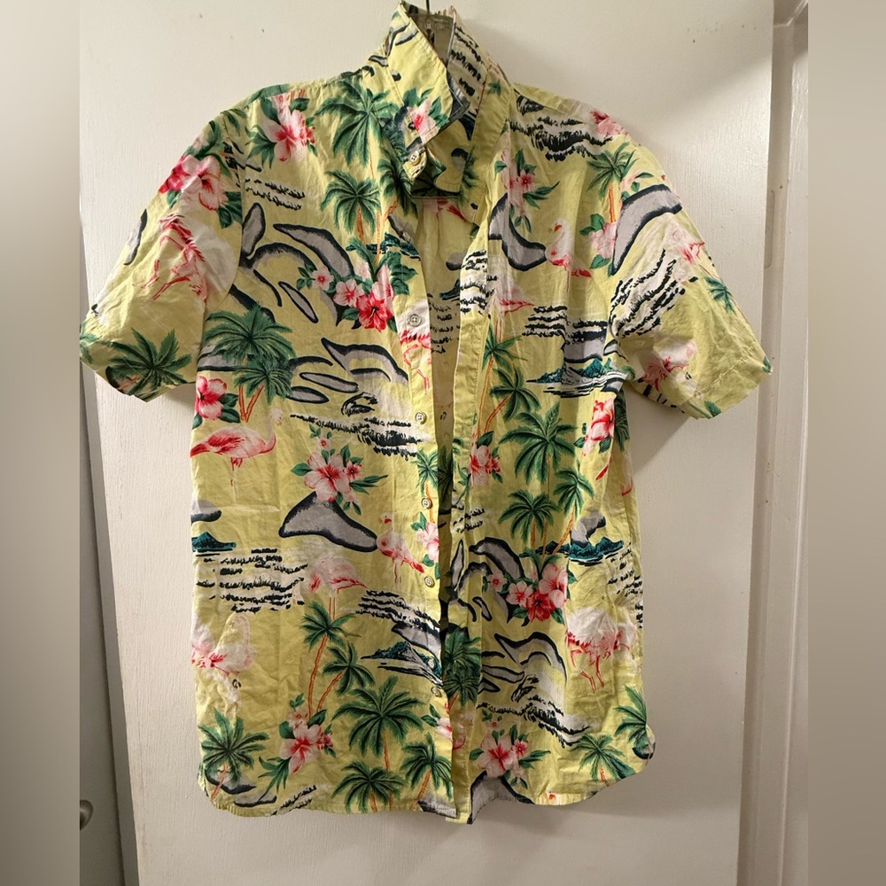 Men's Yellow Floral Hawaiian Shirt